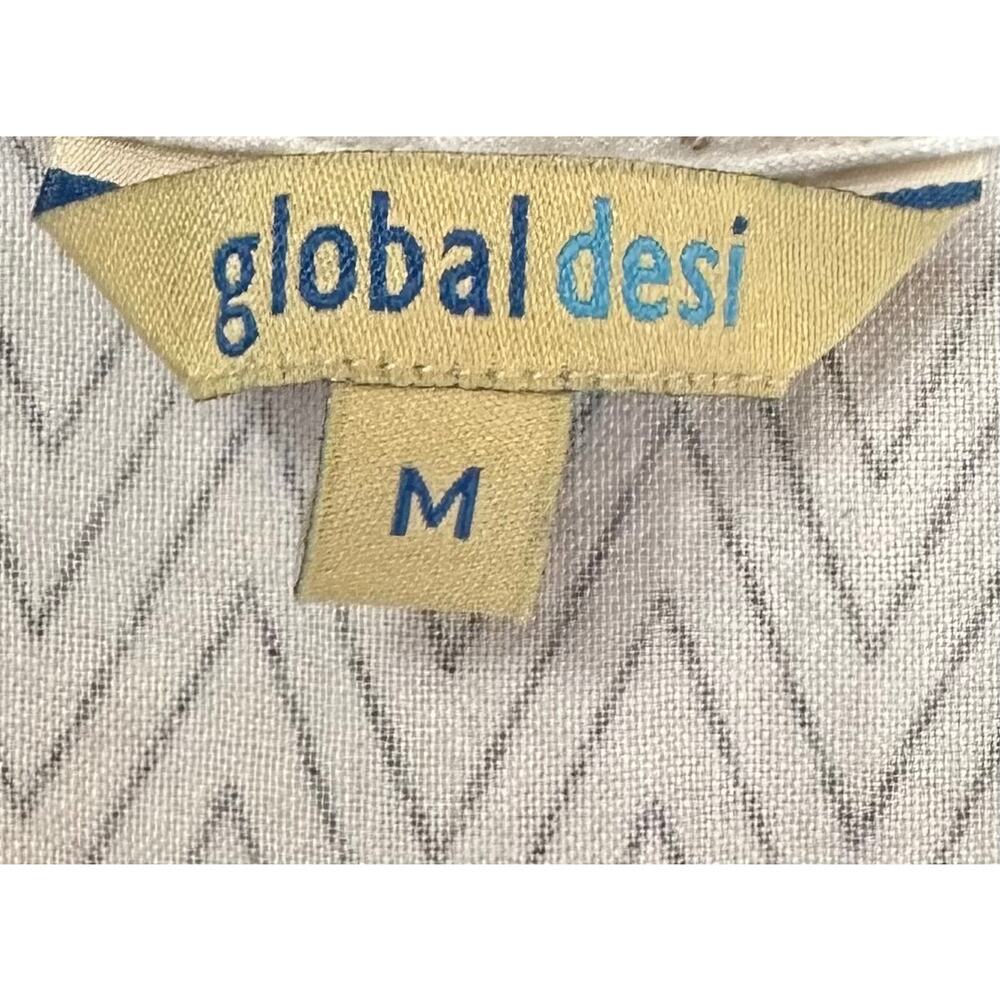 Global Desi Liva Blend Maxi Dress Black White Size M - Picture 10 of 11